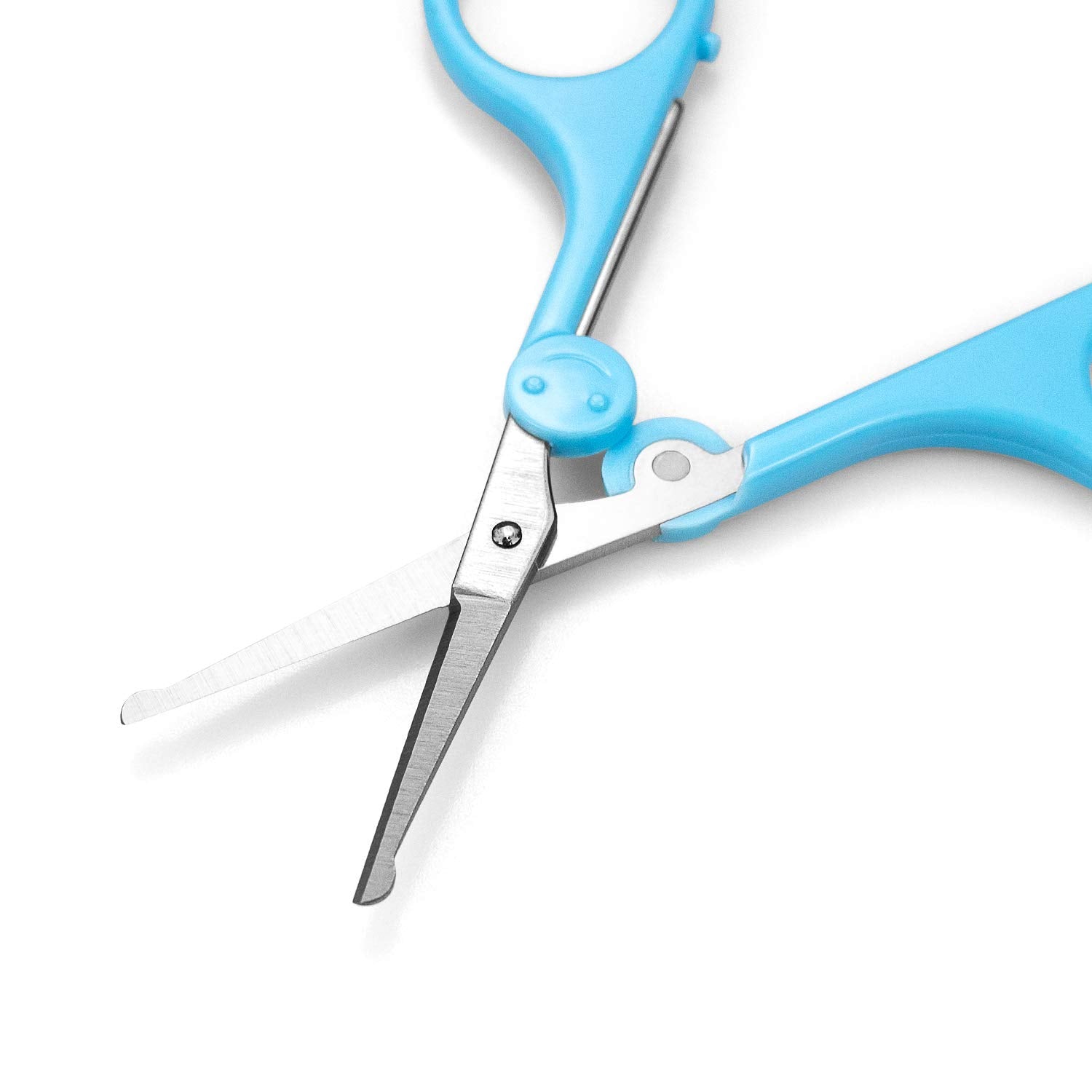 Humbee Eyebrow Scissors, Small Scissors For Facial, Nose, Eyebrow, Mustache, And Beard Hair Trimming & Grooming, Safety Edge, Bl
