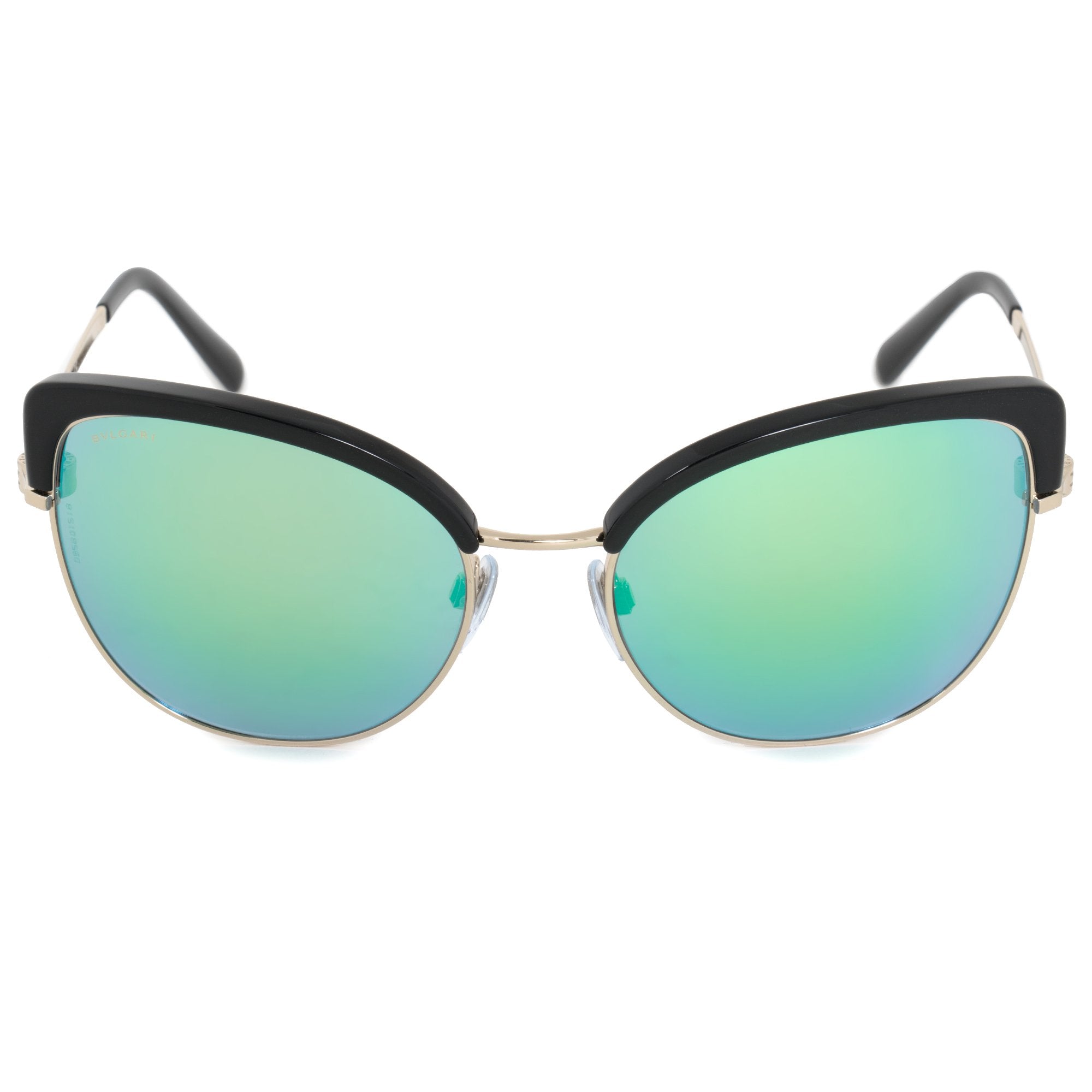 Bvlgari Bv6082 278-3R - Pale Gold-Black-Grey Mirror Green By Bvlgari For Women - 58-18-135 Mm Sunglasses