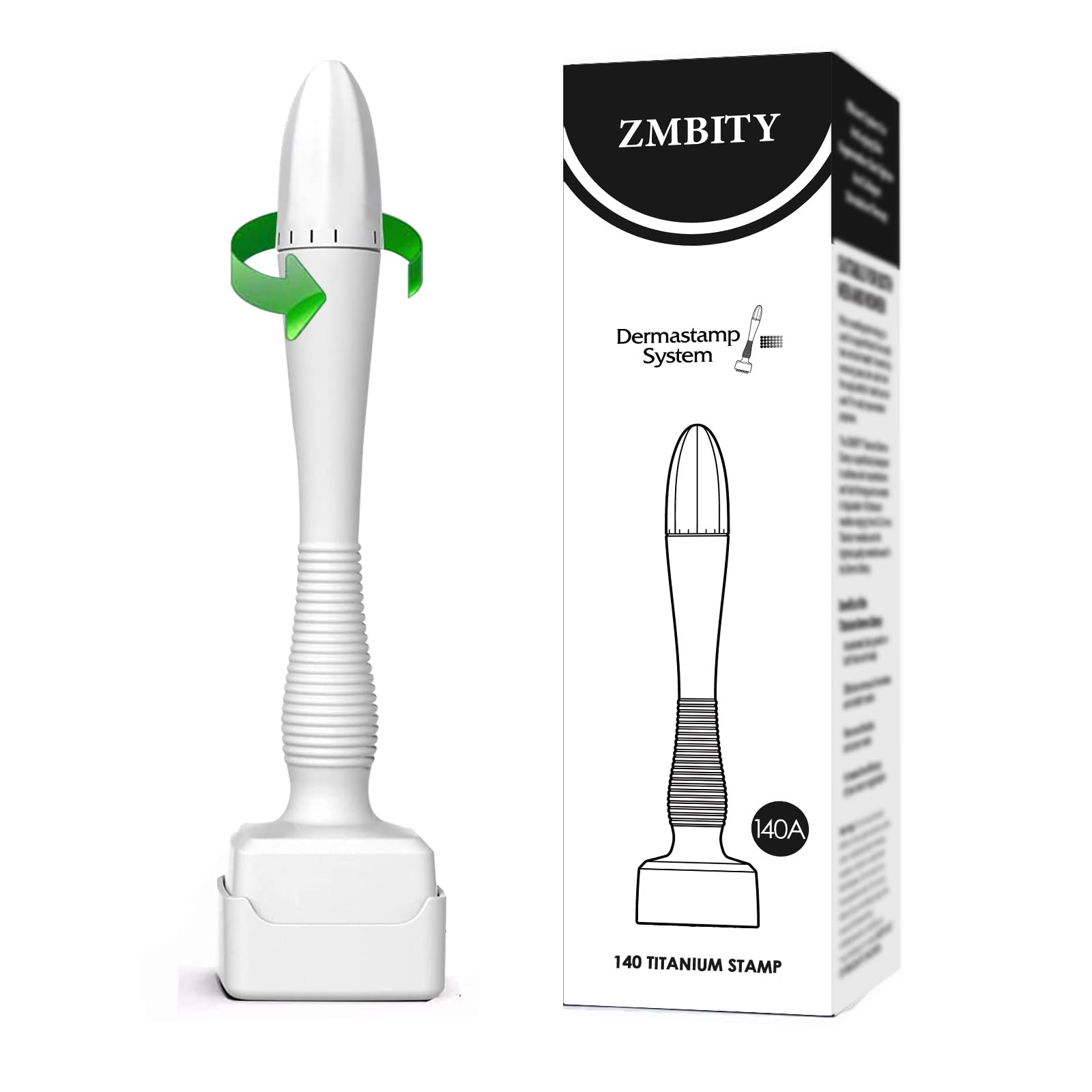 Titanium Microneedles Derma Roller - Stamp Alternative -Microneedle Micro Needle Skin Care Tool - Microneedling Roller for Men a