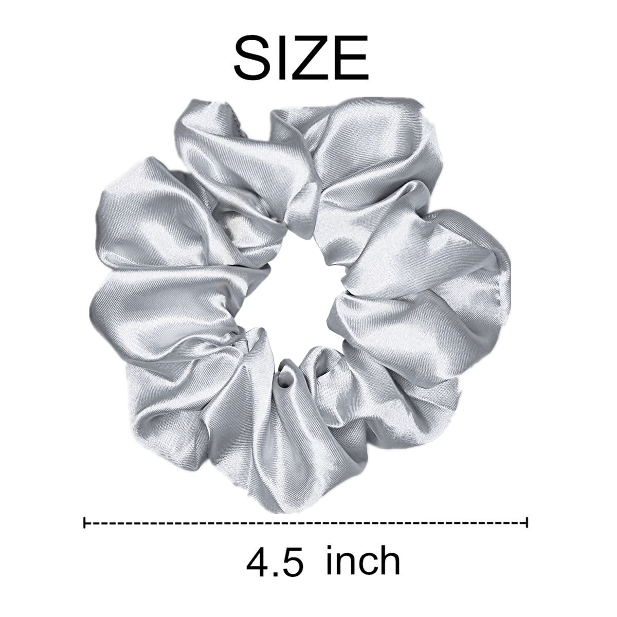 12 Pcs Satin Silk Scrunchies, Soft Hair Ties & Bands, Hair Bow Ropes, Elastic Ponytail Holders & Bracelets Hair Accessories For