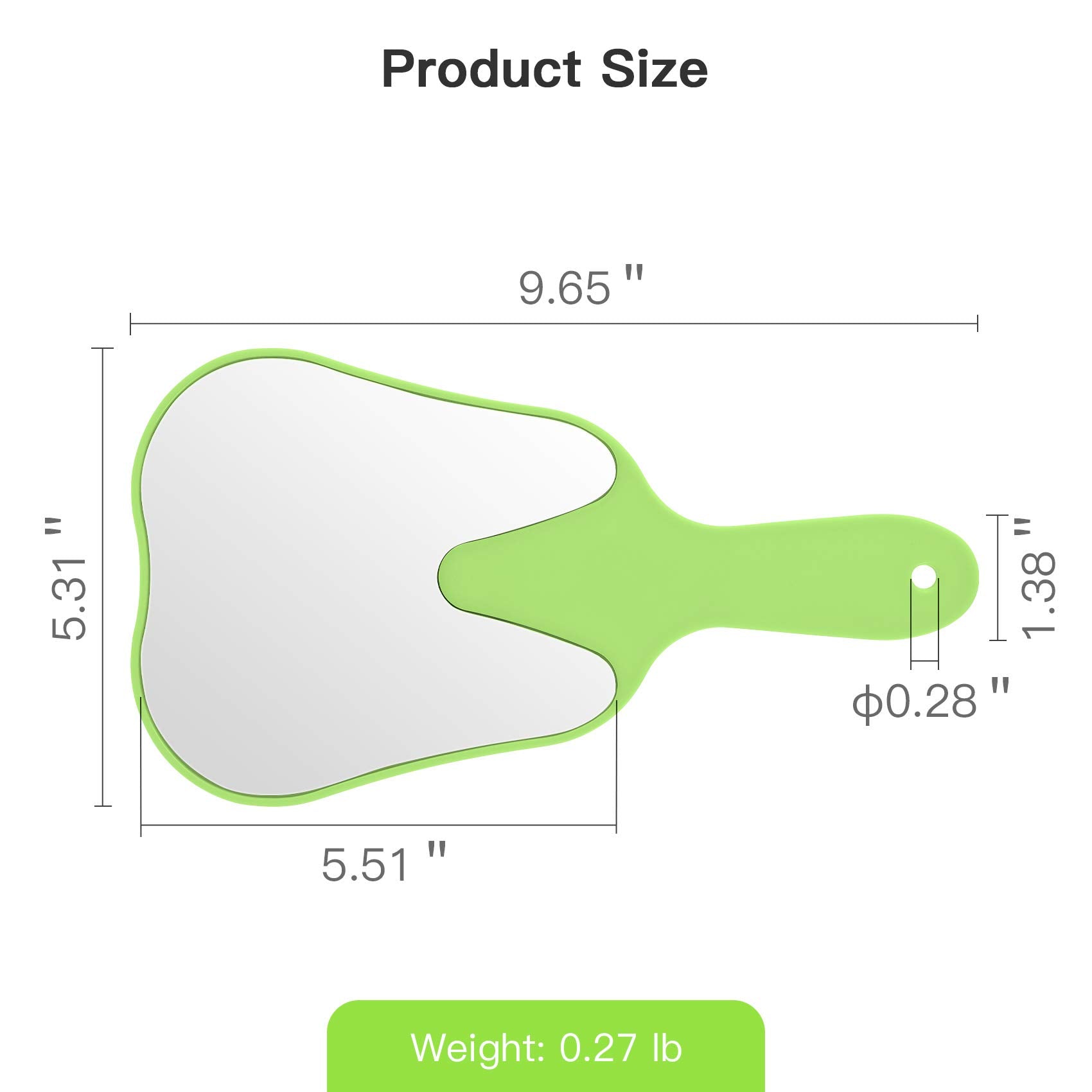 Annhua Hand Mirror Small Face Mirrors, Handheld Mirrors With Handle Tooth Shaped Mirror Tool For Dentist Clinic, Barber, Salon A