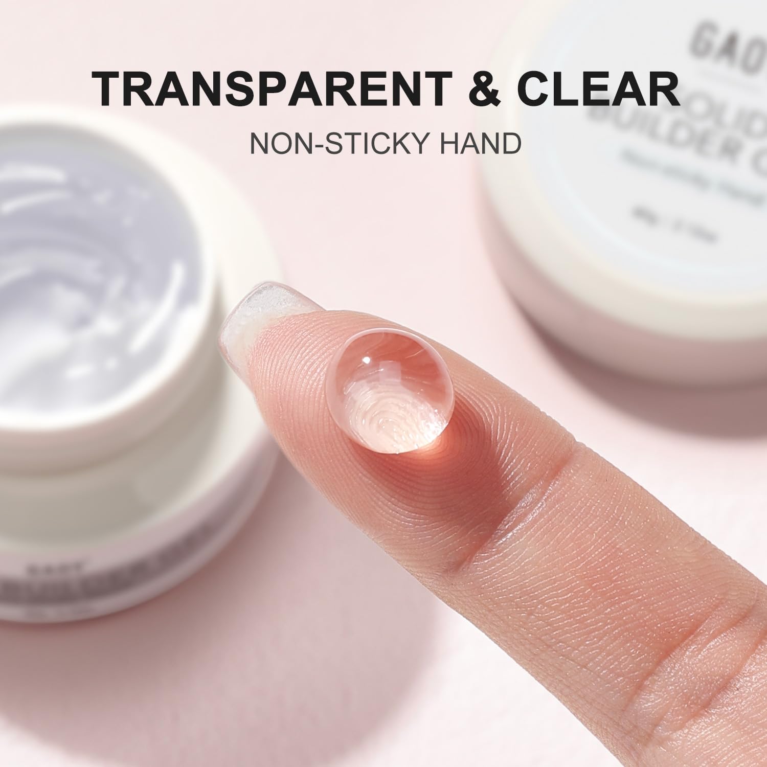Gaoy 60G Solid Builder Gel For Nails, Non-Sticky Hand Hard Gel, 3D Sculpting Gel For Nail Art Sculpture Carving Modeling And Nai