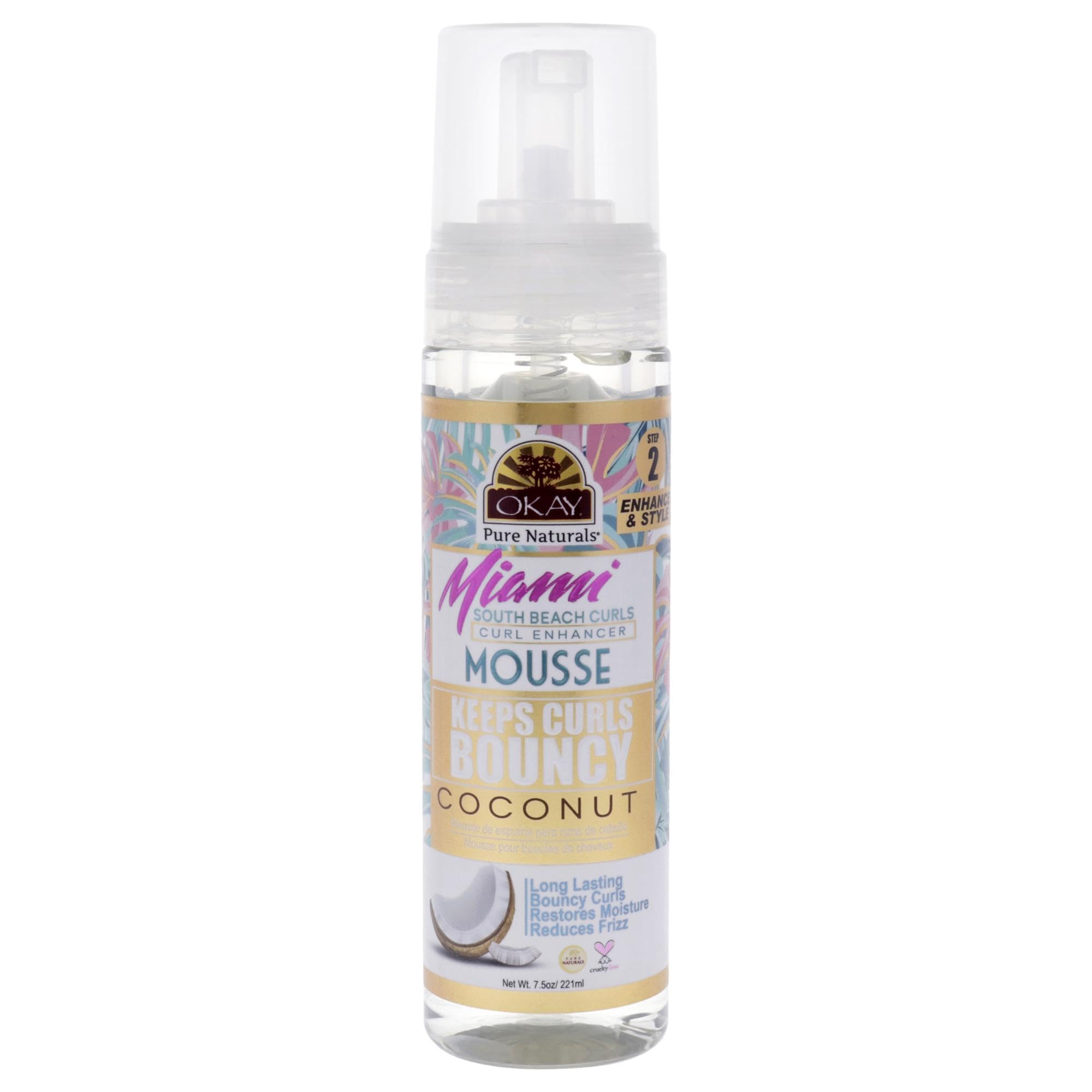 Miami South Beach Curls - Curl Enhancing By Okay For Women - 7.5 Oz Mousse