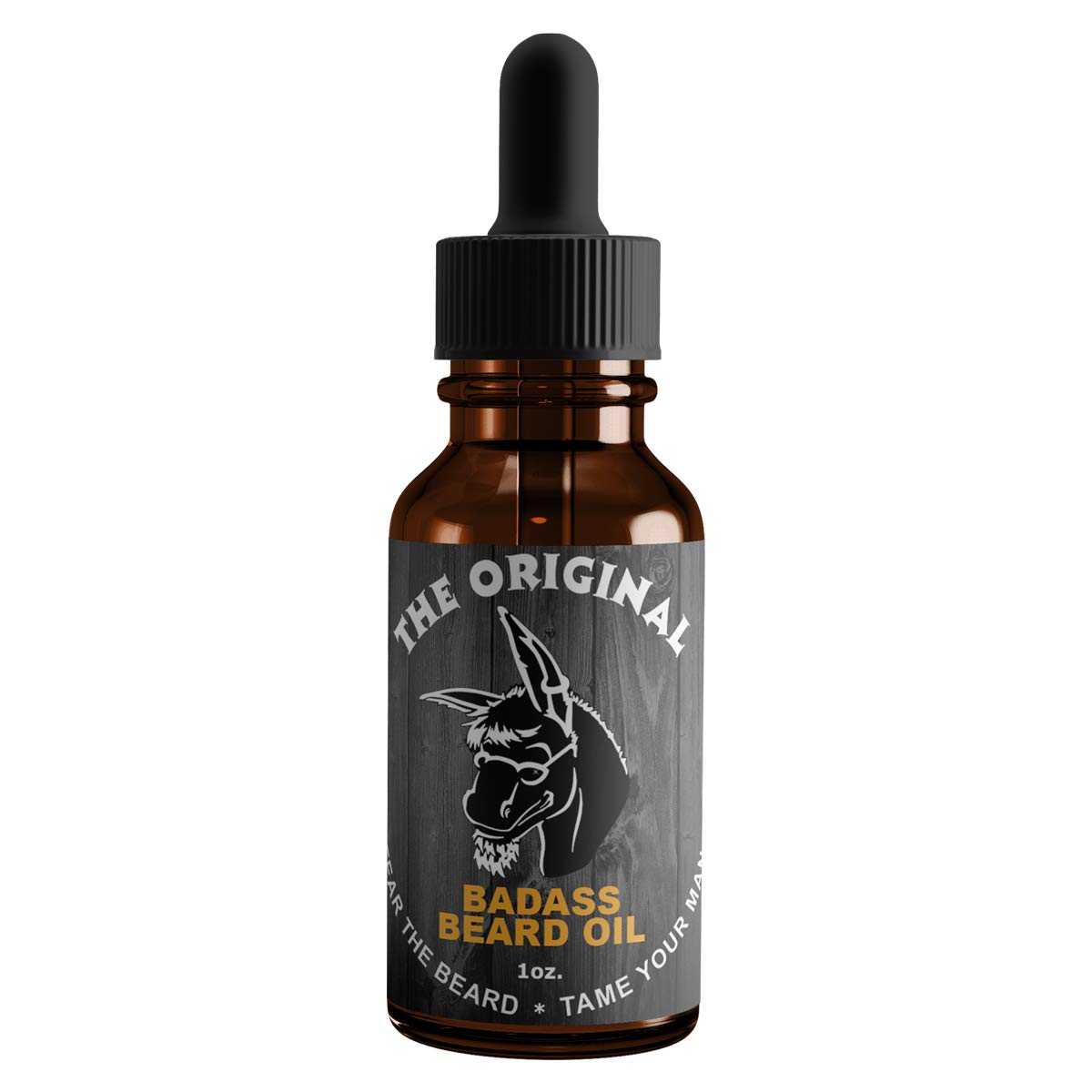 Badass Beard Care Oil For Men - The Original Scent, 1 oz - All Natural Ingredients, Keeps Beard and Mustache Full, Soft and Heal
