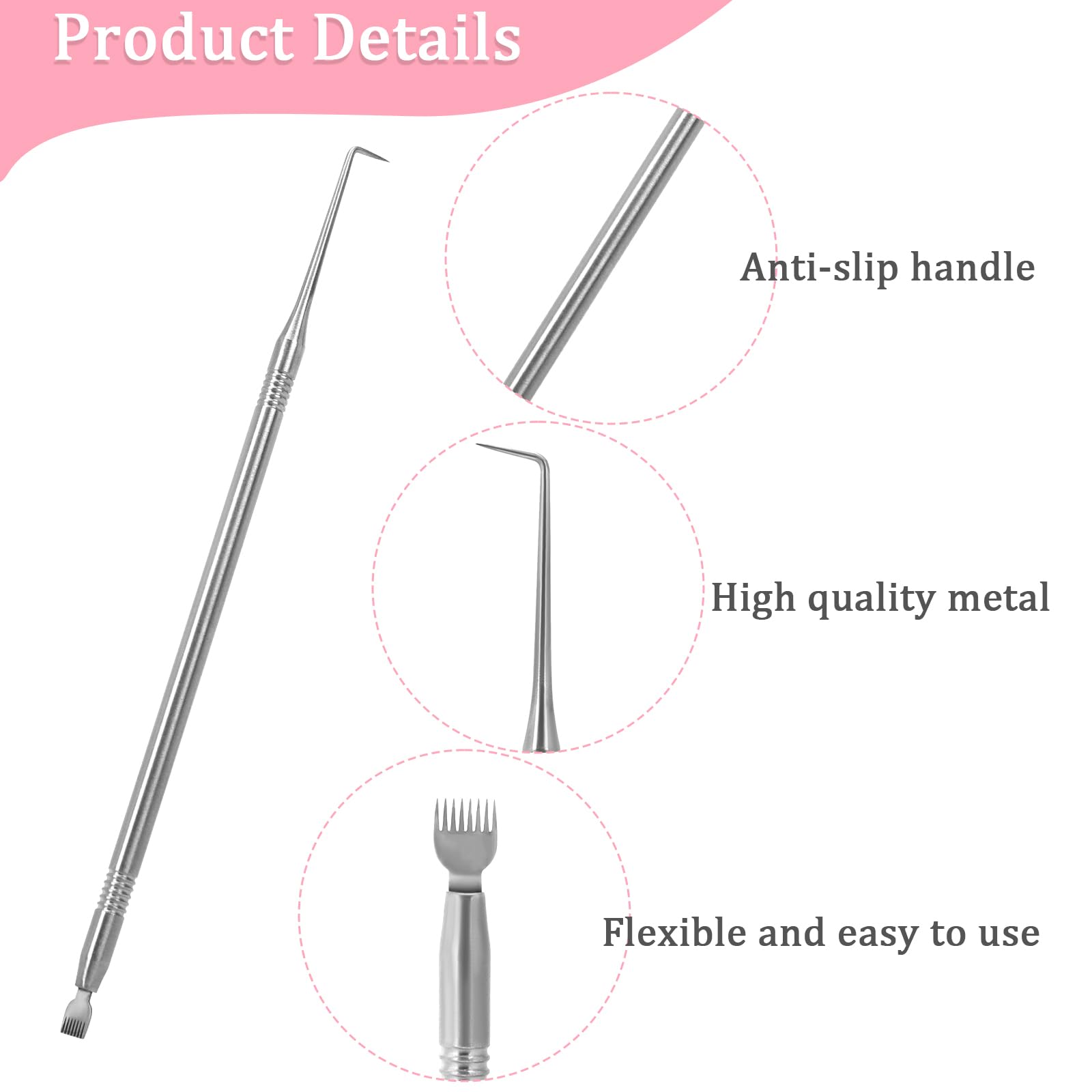 2 In 1 Lash Lift Tool,Lash Lift And Tint Kit Professional Eyelash Separator Tool With Comb Stainless Steel Lash Perming Brush La