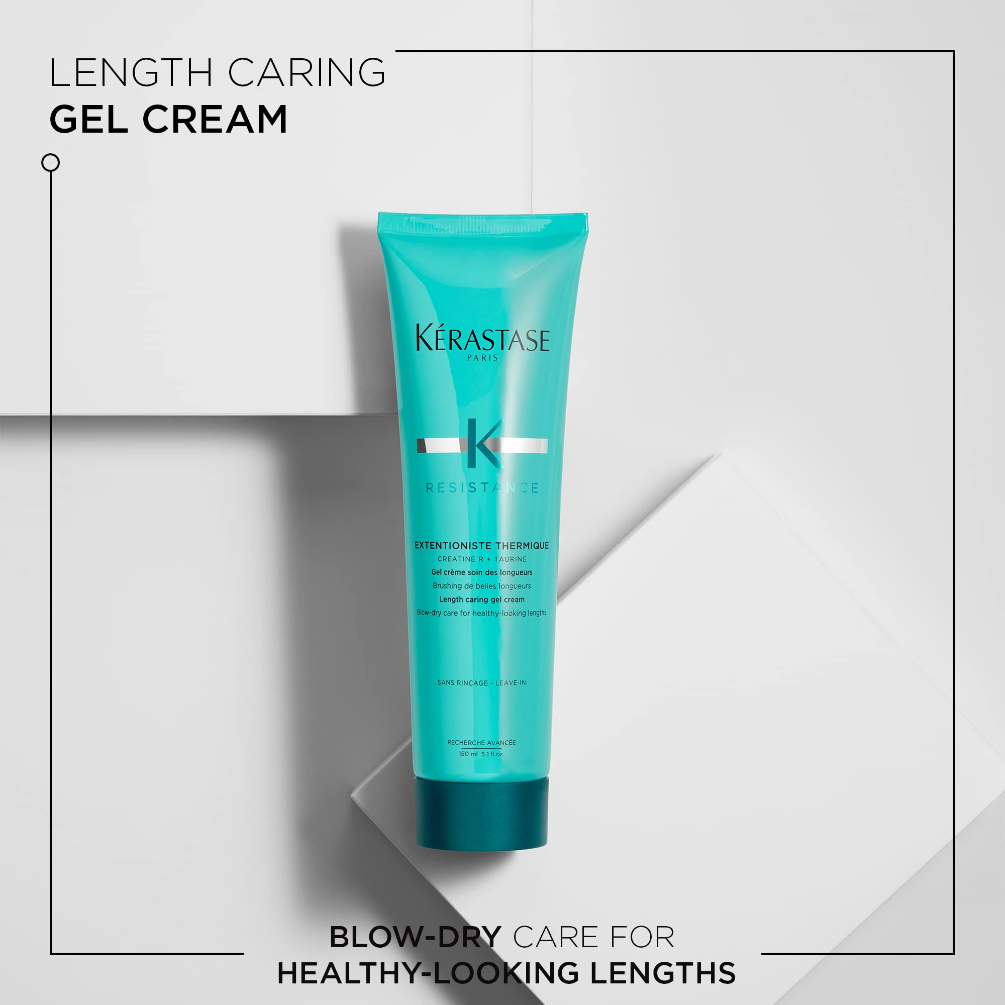 Kerastase Resistance Extentioniste Thermique Blow Dry Primer | Blow Dry Gel For Healthy Hair Lengths | Seals Split Ends | Heat P