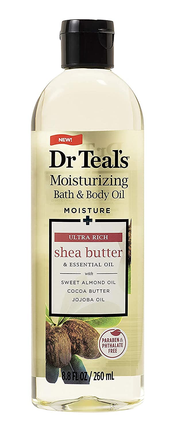Dr. Teals Bath & Body Oil Variety Gift Set (2 Pack, 8.8Oz Ea.) - Soothing Lavender & Ultra Rich Shea Butter - Essential Oils Hyd