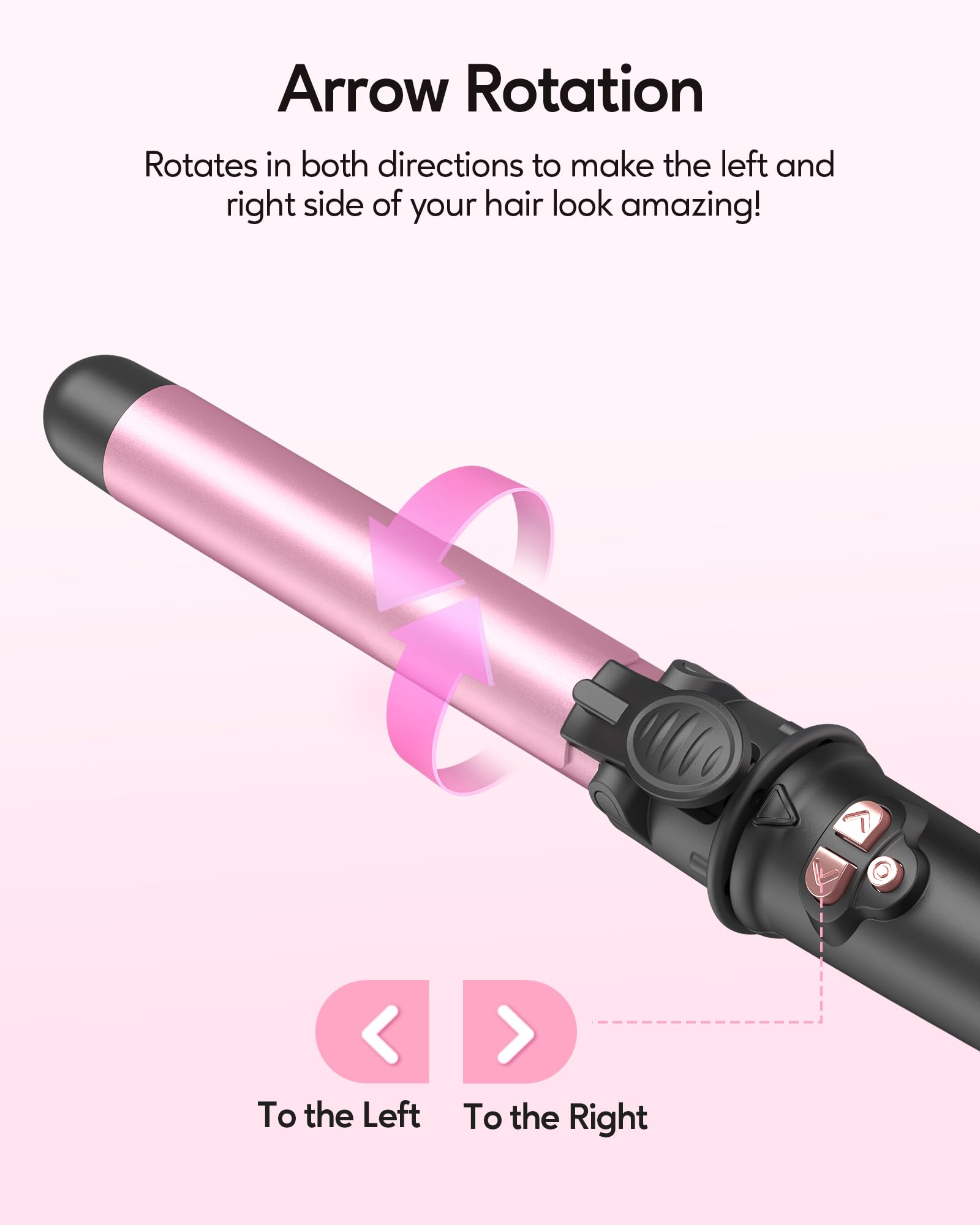 Wavytalk 1 Inch Rotating Curling Iron - Get Effortless Waves With Self Rotating Barrel Up To 430F With Home Button, Dual Voltage