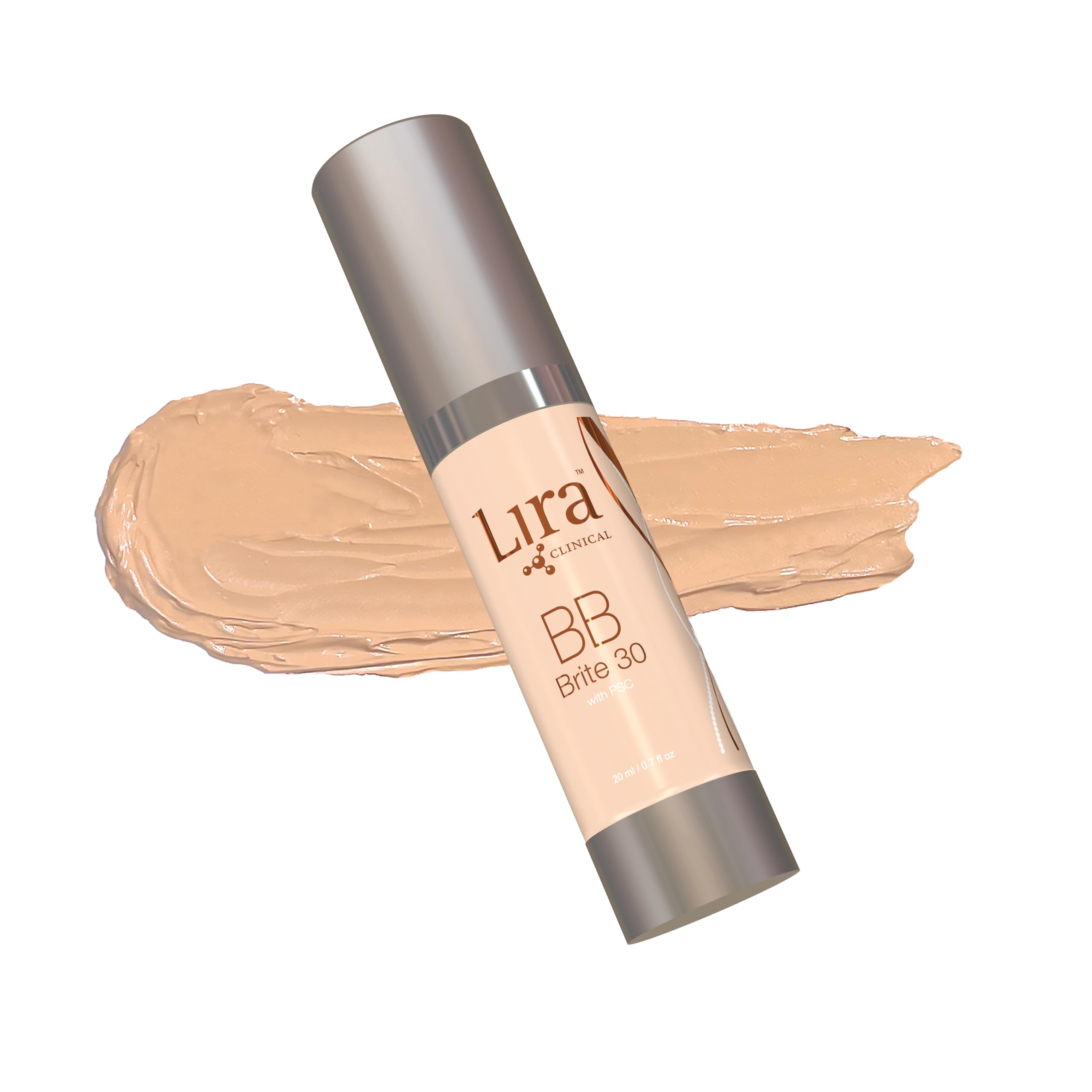 Lira Clinical Bb - Spf 30 Tinted Bb Cream With Psc & Vitamins - Full Coverage - 0.7 Fl Oz. (Bb Brite 30)