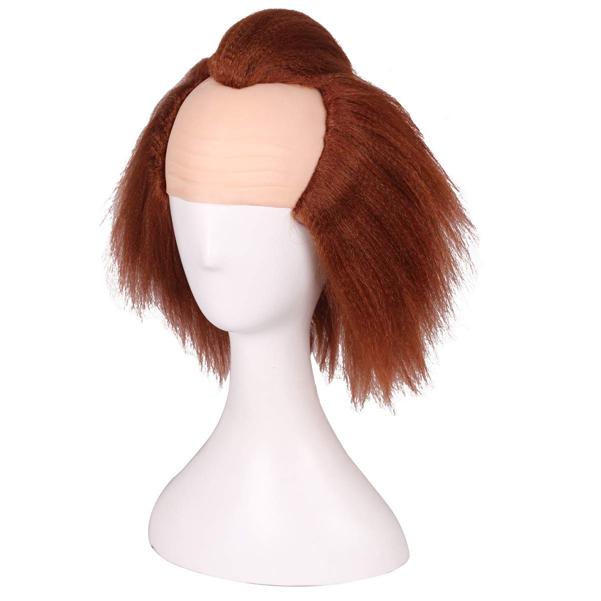Prestyled Brown Bald Wig For Halloween And Cosplay For 15+