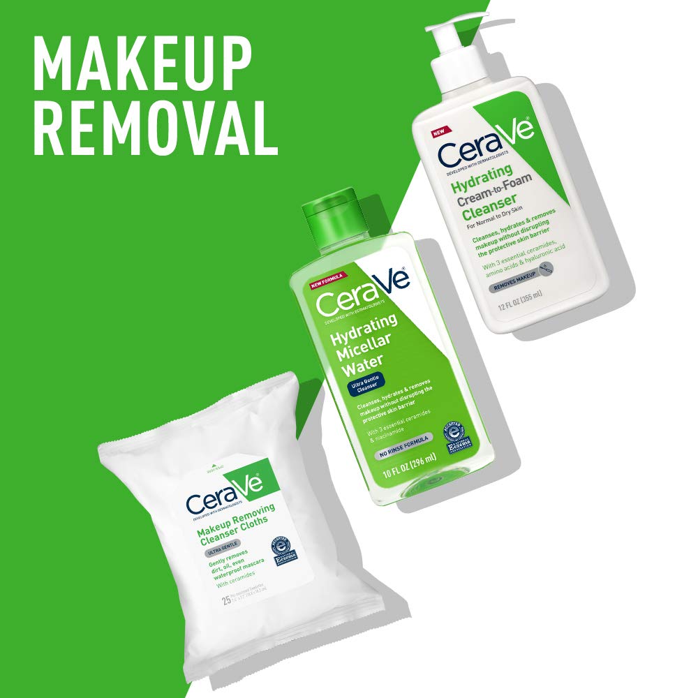 Cerave Micellar Water | New & Improved Formula | Hydrating Facial Cleanser & Eye Makeup Remover | Fragrance Free & Non-Irritatin