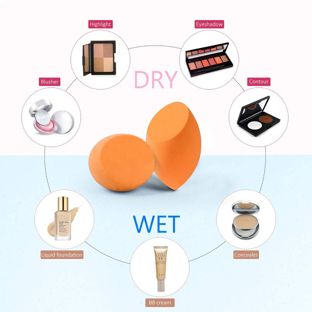 Large Rose Gold Foundation Contour Round Toothbrush Dust Free Oval Makeup Brushes With Blending Sponge Dustproof Cover Brush Egg