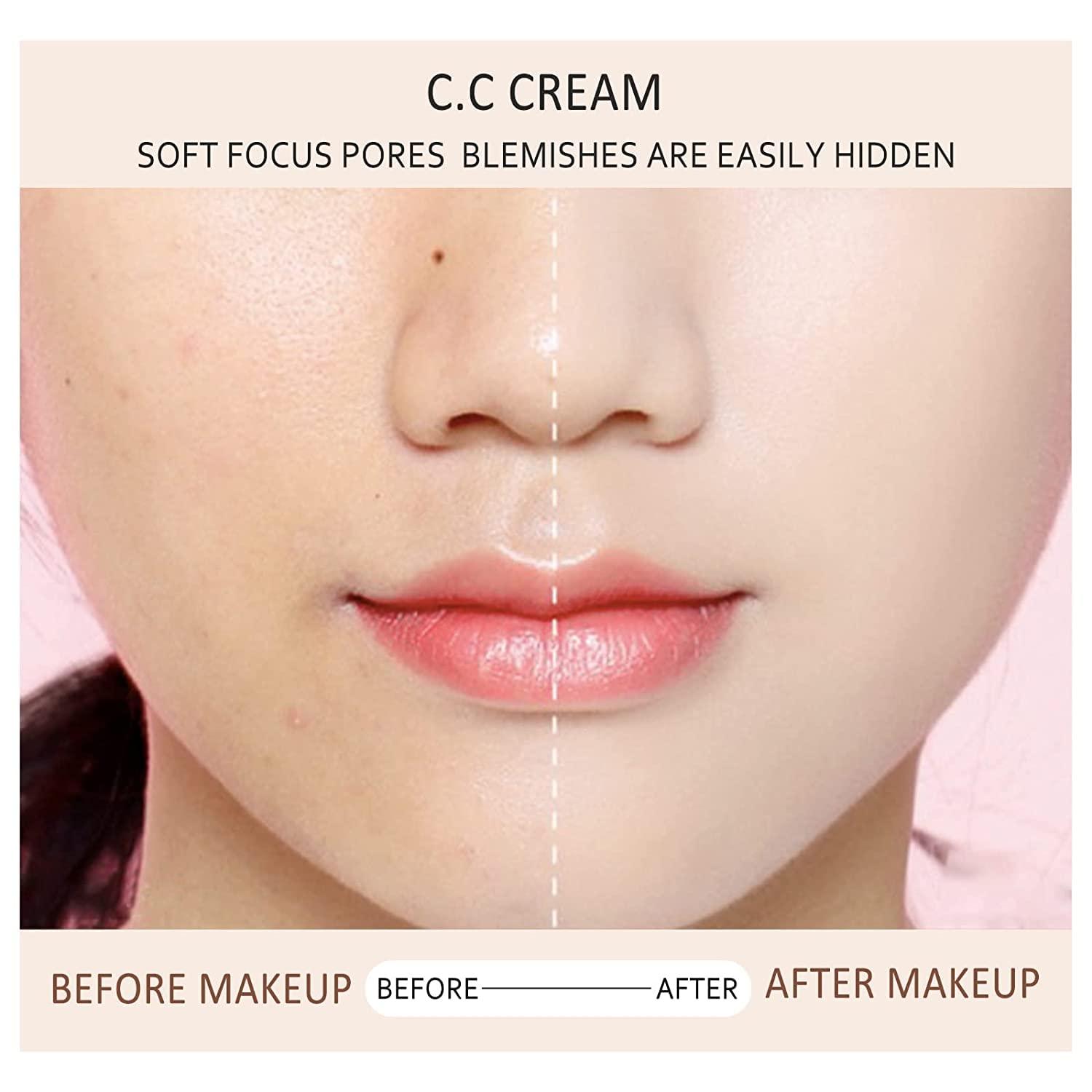 Weispo 2Pcs Skin Tone Adjusting Cc Cream Spf 50, New Cosmetics Cc Cream, Pre-Makeup Primer Moisturizing Skin Concealer Brighteni