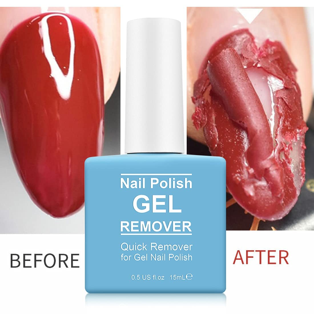 2Pcs Gel Nail Polish Remover, Nail Polish Remover For Gel Nails, Ultra-Powerful Professional Nail Polish Remover, Soak-Off Gel P