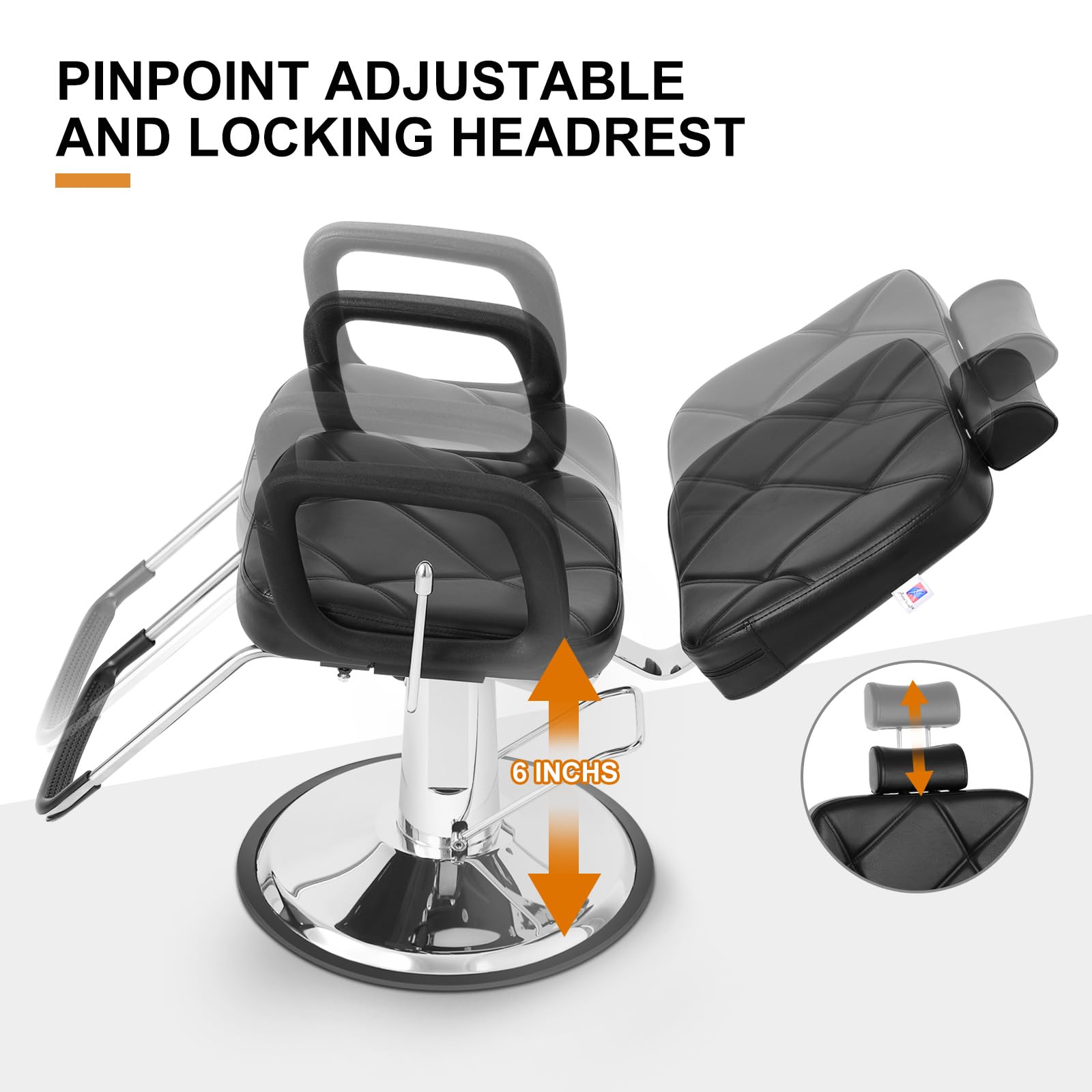 Artist Hand Hydraulic Recline Barber Chair Salon Chair For Hair Stylist Heavy Duty Tattoo Chair Shampoo Beauty Salon Equipment L
