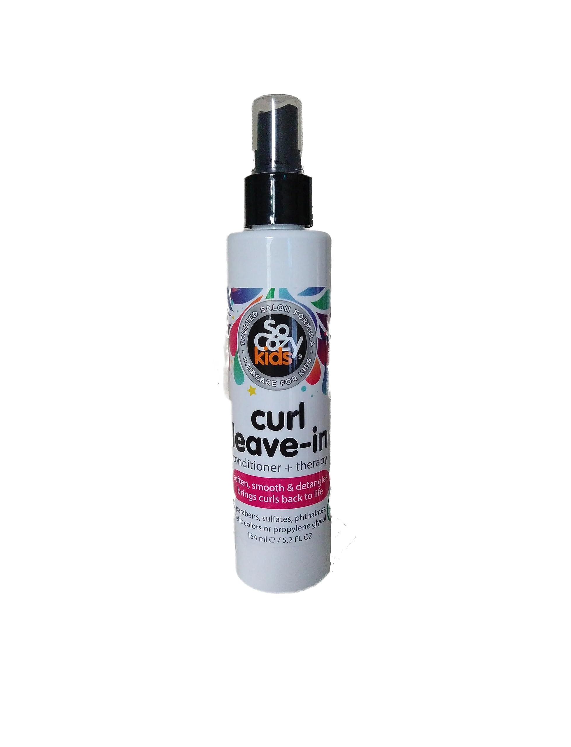 So Cozy Curly Hair Leave-In Conditioner & Detangler Spray for Kids - Paraben-Free, Tangle-Free Curls, 5.2 fl Oz