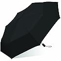 Weather Station Rain Umbrella, Automatic Folding Umbrella, Windproof, Lightweight, And Packable For Travel, Full 42 Inch Arc, Bl