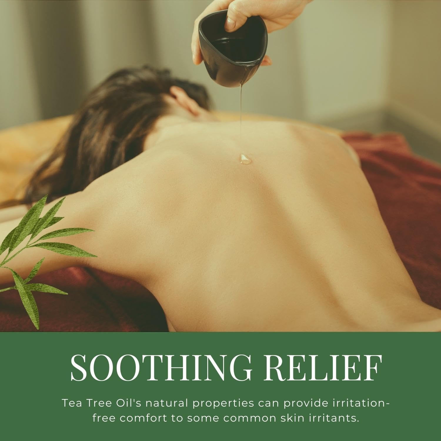 Essentially Kates Tea Tree Massage Oil 8 Fl Oz - Invigorating And Energizing Your Body And Mind - Soothes Sore Muscles And Tired