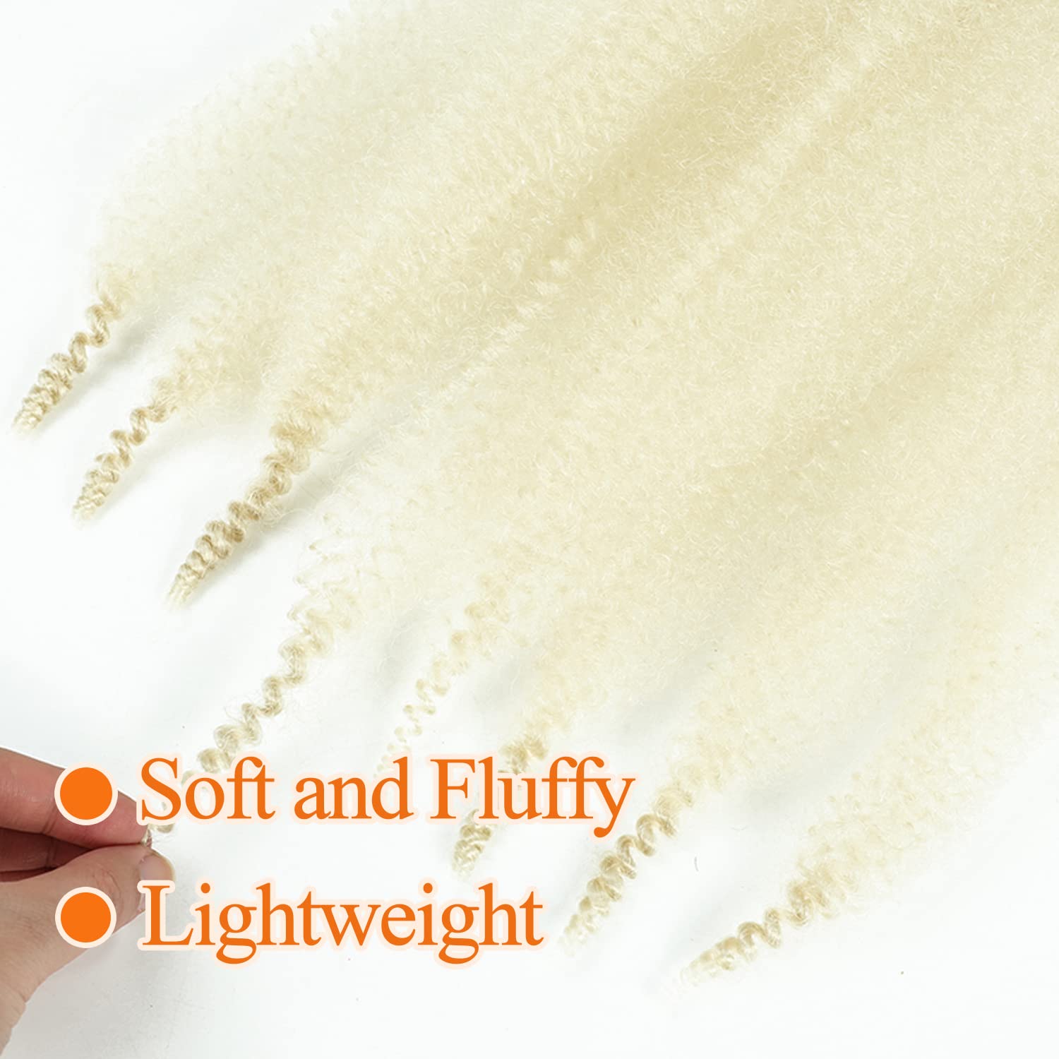 Springy Afro Twist Hair 12 Inch 6 Packs Pre Fluffed Marley Twist Braiding Hair For Black Women (12 Inch, 6 Packs, 613#)