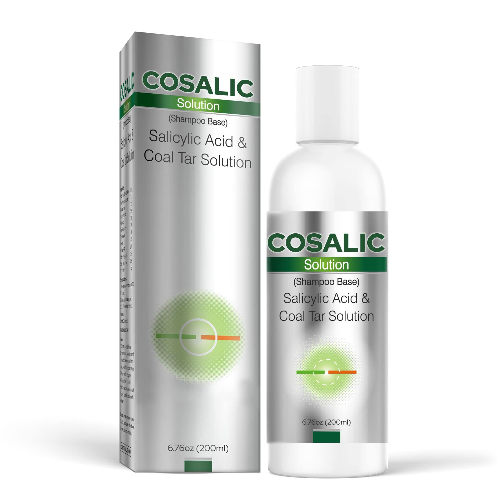 Cosalic Coal Tar and Salicylic Acid Solution/with Salicylic Acid for Dry Scalp Itch Relief Dandruff Free Shampoo/for Psoriasis &
