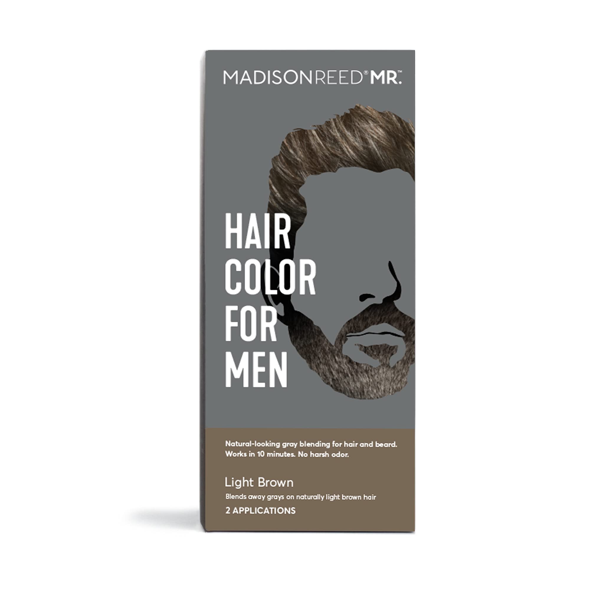 Madison Reed Mr. Hair Color for Men, Light Brown Demi-Permanent Hair Dye, Reduces Grays in 15 Minutes For Hair & Beard, Nourishi