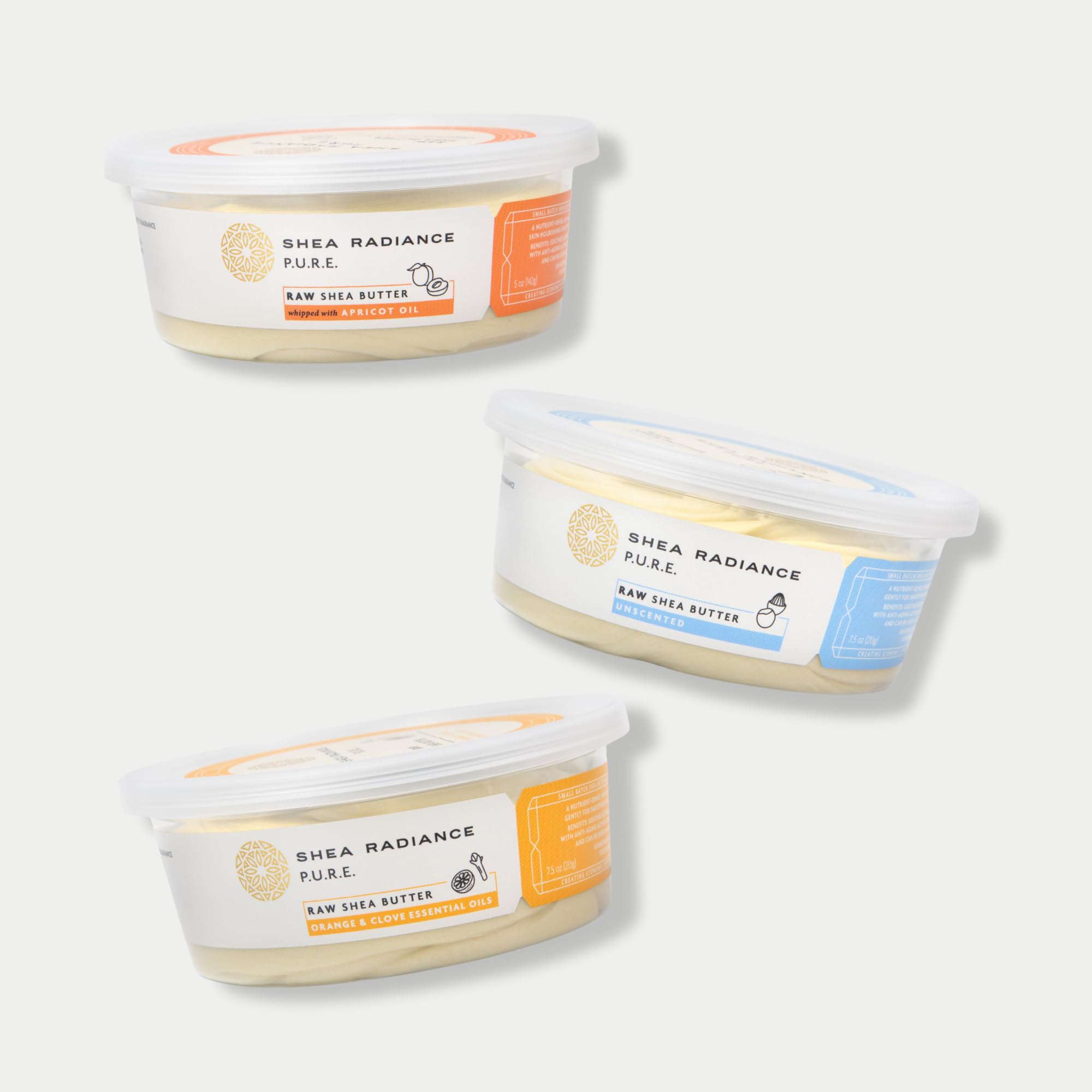 Shea Radiance P.U.R.E Raw Shea Butter | 100% Natural & Unrefined Body Butter | Soothes, Softens, & Increases Collagen | Long Las