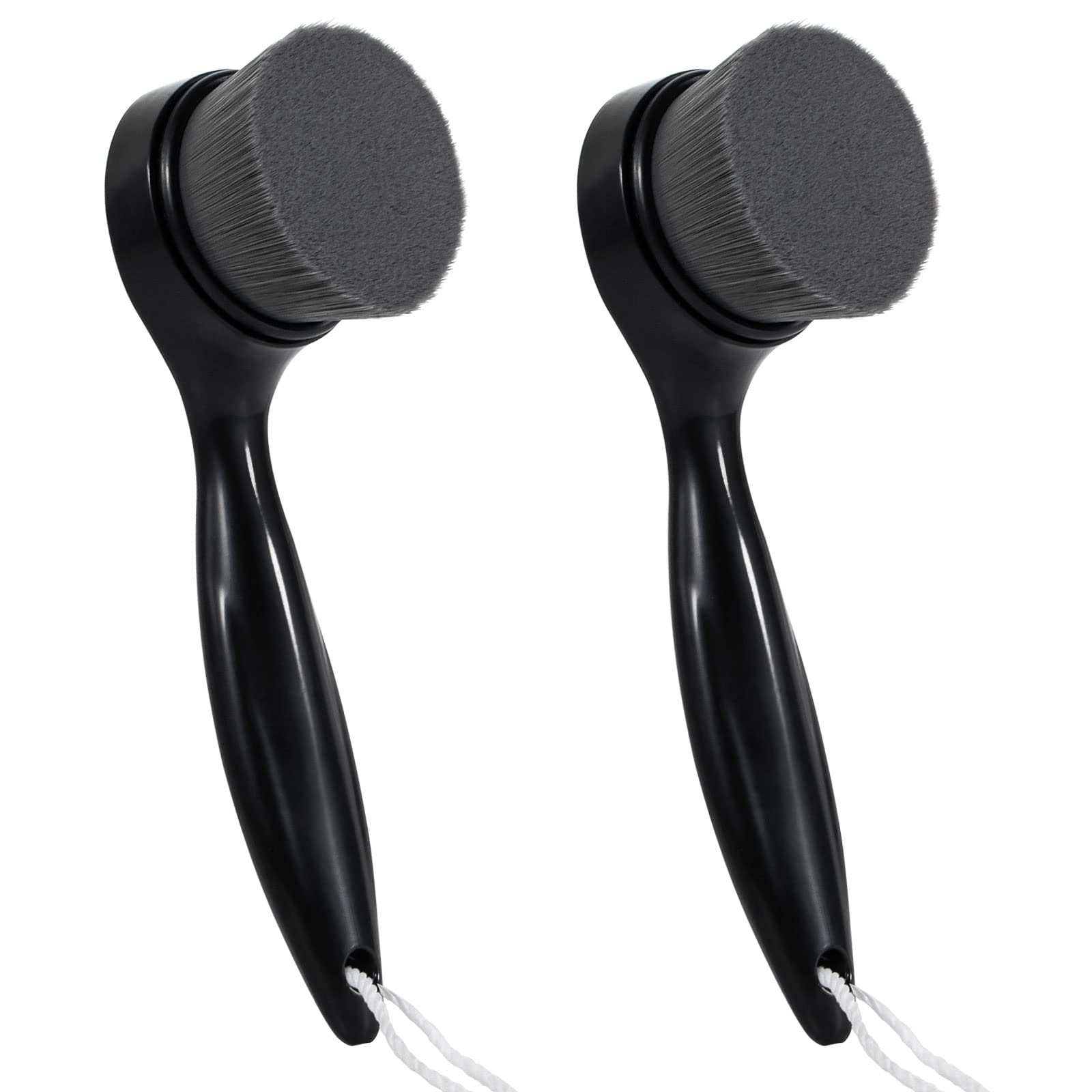 Beomeen 2 Pack Facial Cleansing Brush Soft Charcoal Bristle for Deep Pore Cleaning, Face Exfoliating Scrub Brush for Face Cleans