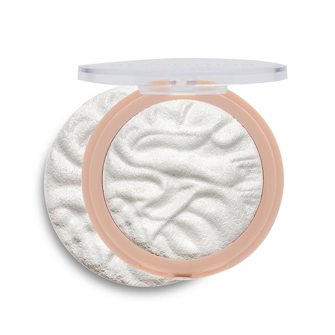 Revolution Beauty, Reloaded Pressed Powder Highlighter, Intensely Pigmented for a High Impact Dewy Finish, Set The Tone, 0.22 Oz