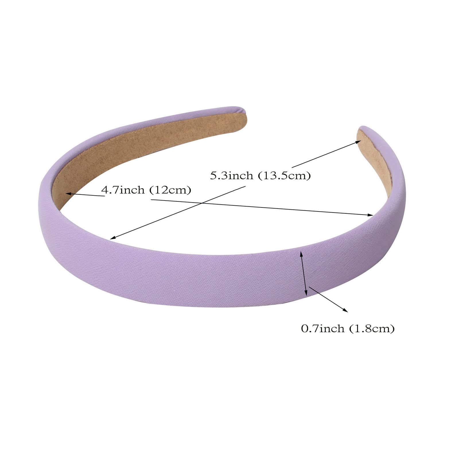 Solid Simple Headbands For Women 0.7Inch Plain Soft Fabric Hairbands No Slip Fashion Cute Hair Bands For Girls Pack Of 6 (Color