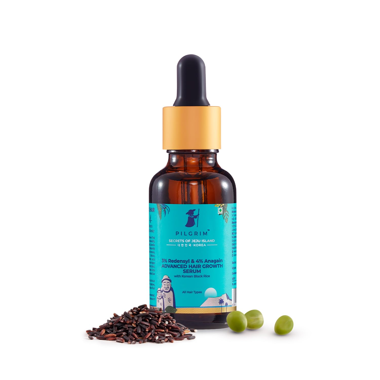 Pilgrim Advanced Hair Growth Serum | with 3% Redensyl + 4% Anagain | Stops Hair Loss & Hair Thinning | Hair Growth Treatment | P