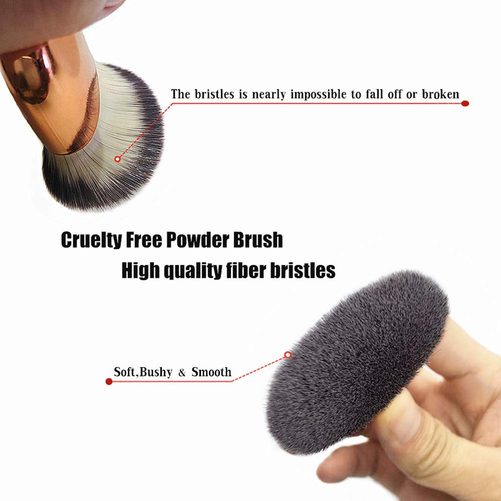 Angled Flat Foundation Brush High Density Face Body Kabuki Makeup Brush For Liquid Foundation Powder Cream Contour Buffing Stipp