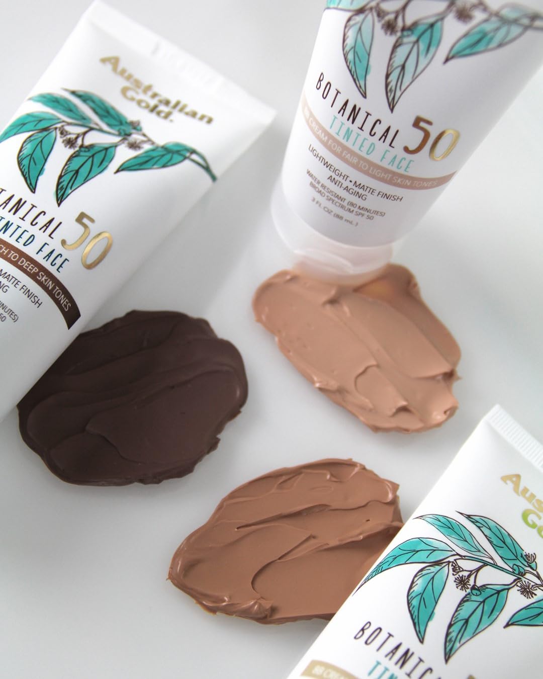Australian Gold Botanical Spf 50 Tinted Mineral Sunscreen For Face, Non-Chemical Bb Cream, Water-Resistant, Matte Finish, For Se