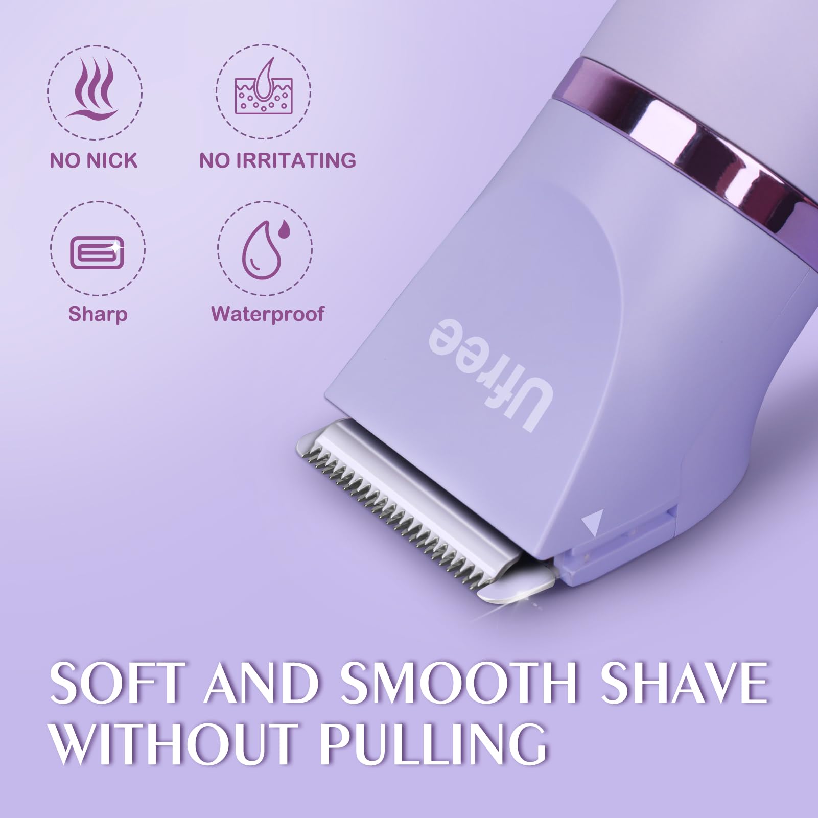 Ufree Bikini Trimmer For Women, Electric Razors For Women, Rechargeable Pubic Hair Trimmer Women, Womens Electric Shaver For Leg