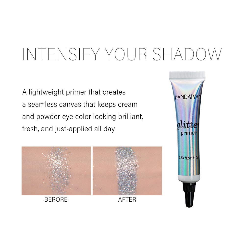 Maepeor Cosmetic Glitter Glue Long Lasting Makeup Glitter Primer Gel Waterproof & Smudgeproof Primer Base Glue For Body Eyes Fac