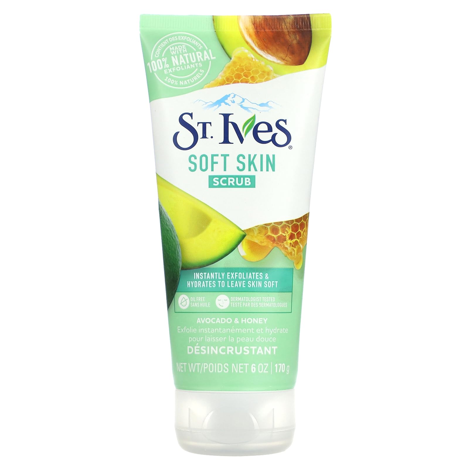 St Ives, Avocado & Honey Soft Skin Scrub, 6 Ounce