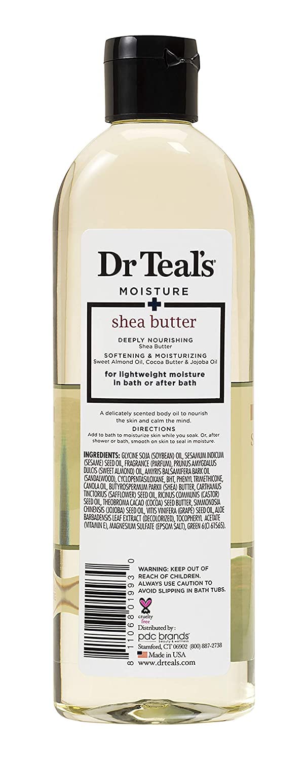 Dr. Teals Bath & Body Oil Variety Gift Set (2 Pack, 8.8Oz Ea.) - Soothing Lavender & Ultra Rich Shea Butter - Essential Oils Hyd