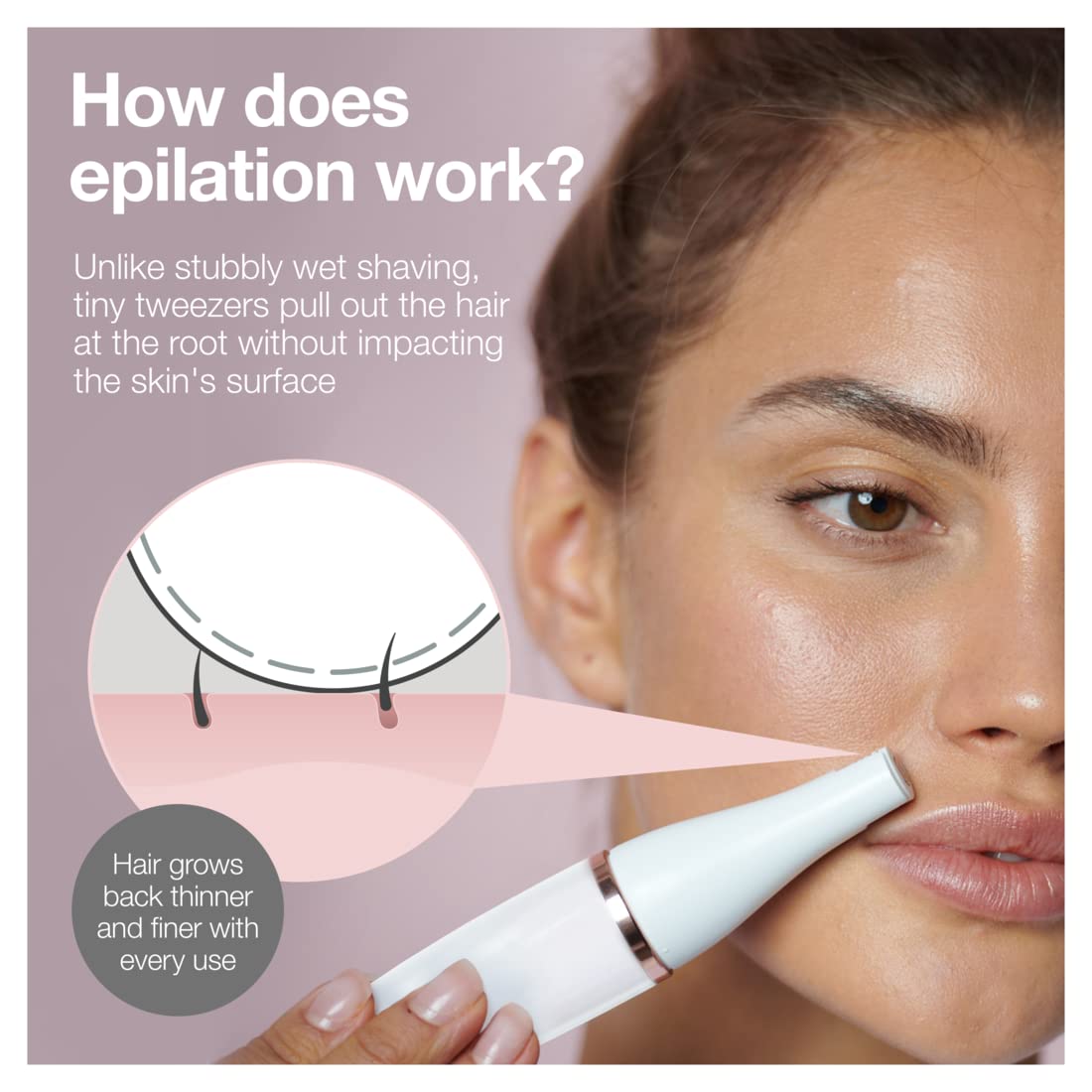 Braun Face Epilator Facespa Pro 911, Facial Hair Removal For Women, Hair Removal Device, 3-In-1 Epilating, Cleansing Brush And S