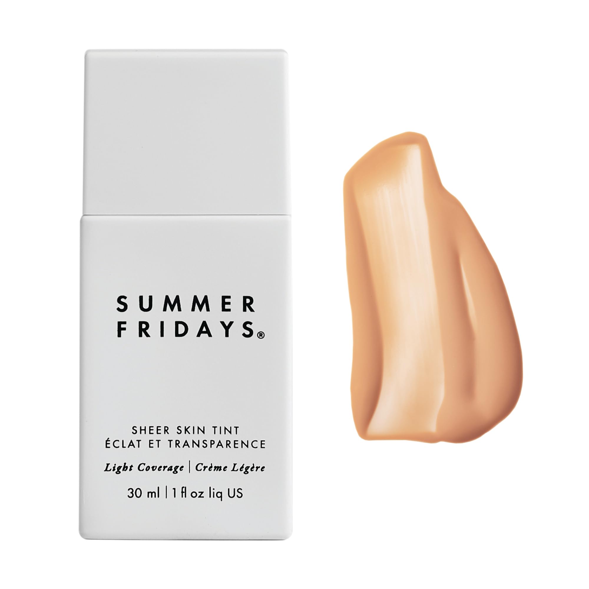 Summer Fridays Sheer Skin Tint - Tinted Moisturizer with Hyaluronic Acid - Helps Diminish Uneven Skin Tone - Sheer to Light Cove