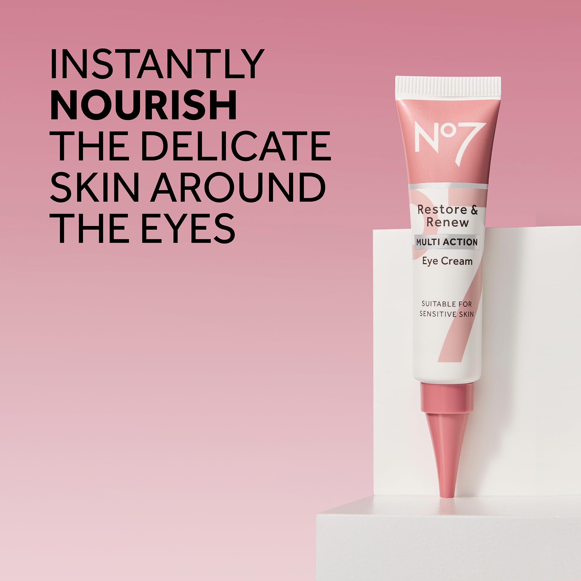 No7 Restore & Renew Multi Action Eye Cream - Skin Renewing Under Eye Cream For Puffiness And Dark Circles - Eye Moisturizing Bri