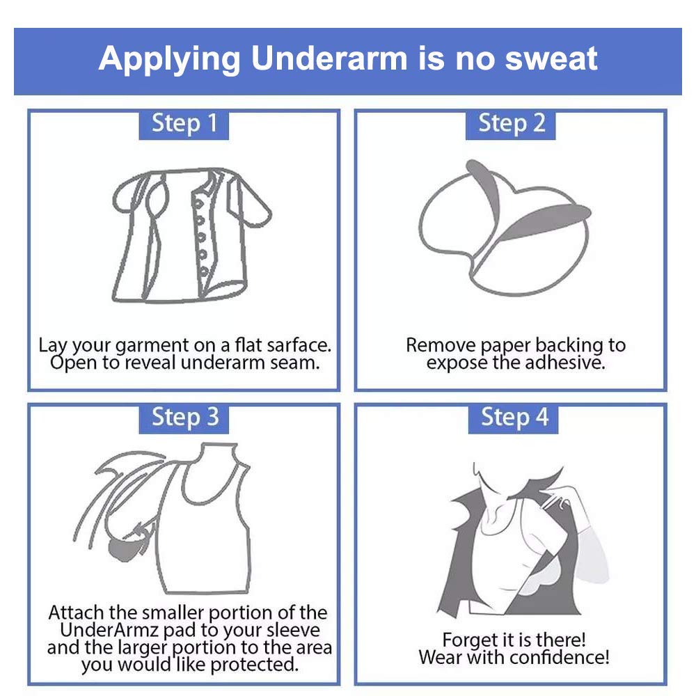 Large Underarm Sweat Pads For Women And Men Fight Hyperhidrosis [50 Pcs], Canagrow Disposable Armpit Sweat Pads Comfortable Unfl