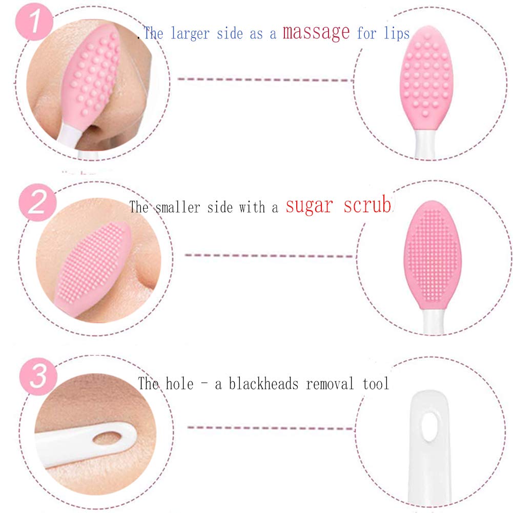 Silicone Lip Brush Tool Lip Brush For Smoother And Fuller Lip Appearance (3 Pcs, Mix)