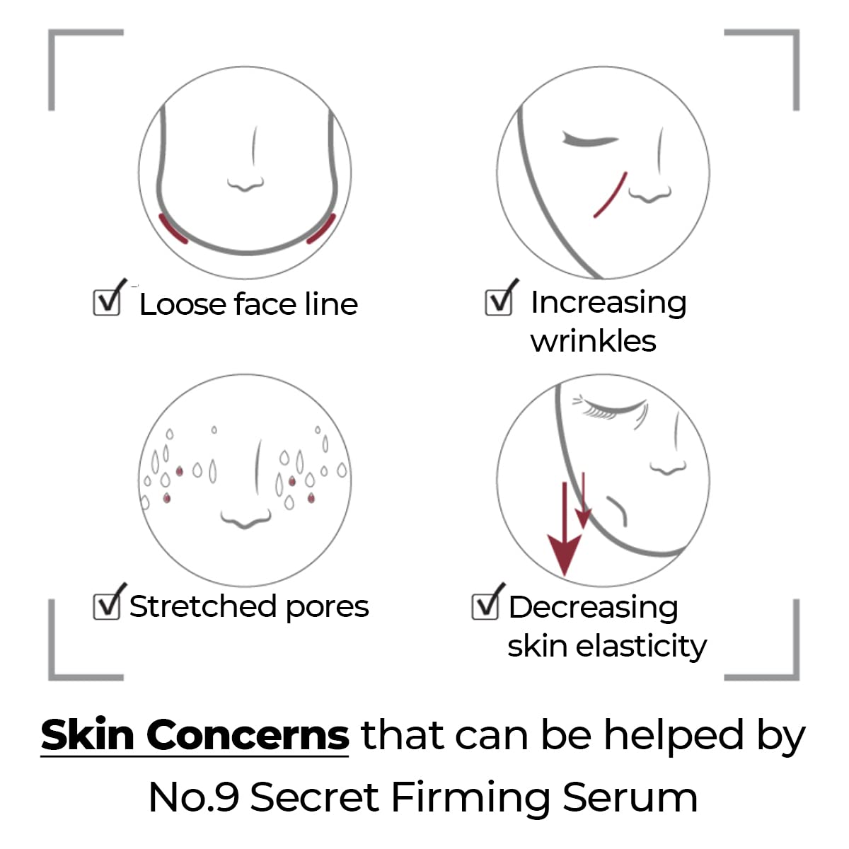 Numbuzin No.9 Secret Firming Serum | Peptide, Wrinkle Care, Aging Skin, Niacinamide, Hyaluronic Acid | Korean Skin Care For Face