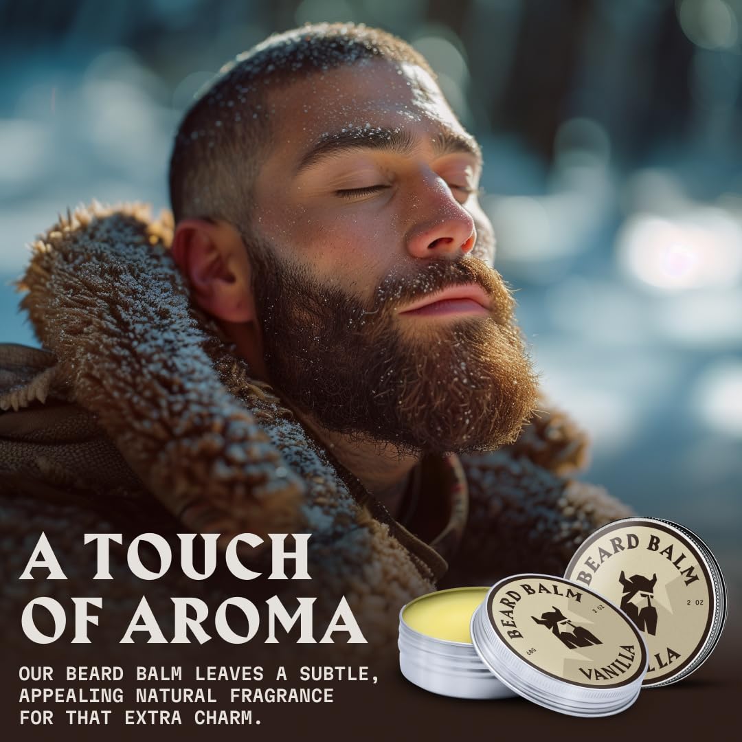 Striking Viking Beard Balm For Men - Leave In Beard Conditioner Scented Beard Styling Balm Beard Softener Butter Men - Jojoba Be