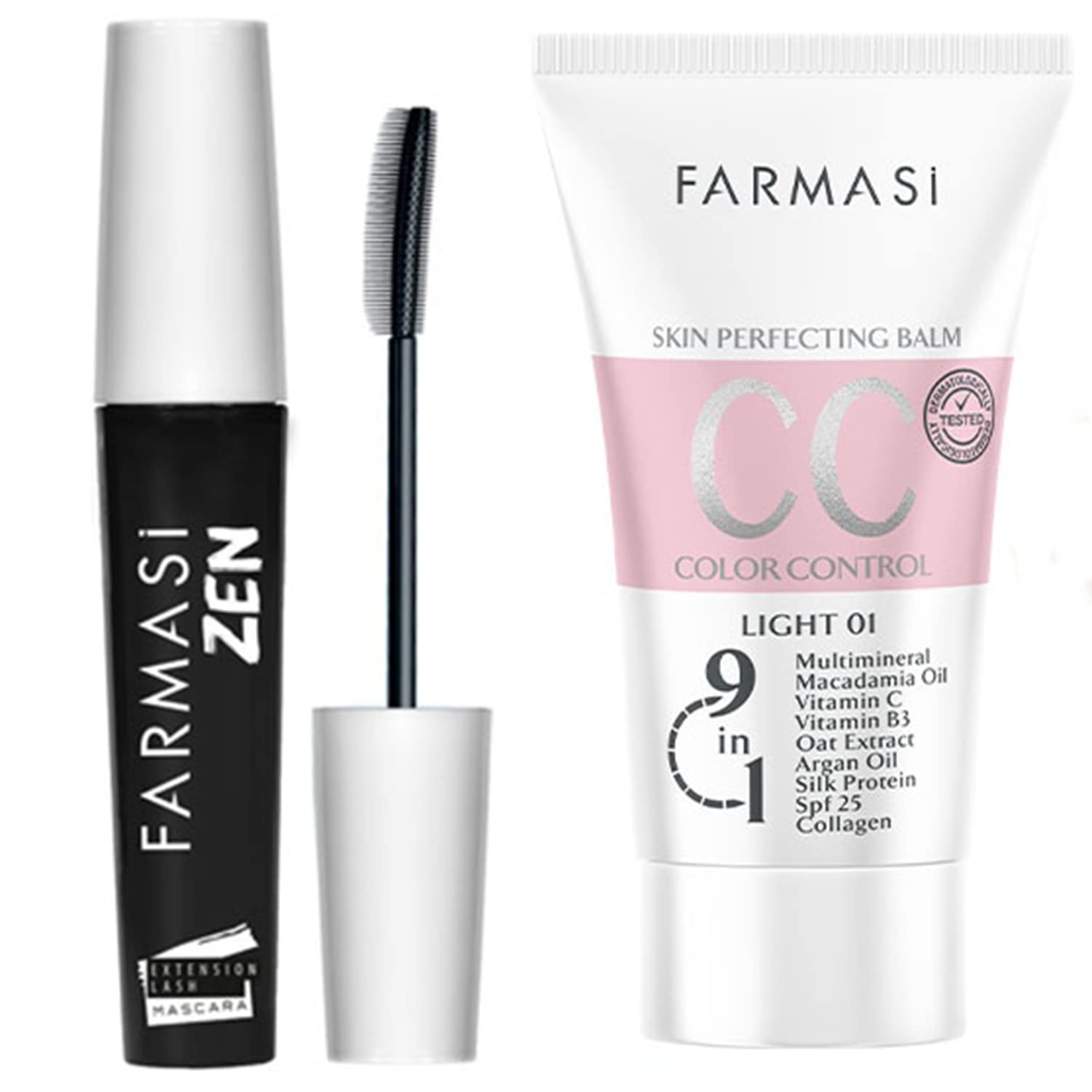 FARMASi Makeup CC Cream 1,7 Fl Oz (Light), Pure, Natural and Flawless Finish, Medium to Full Coverage, All-Day Hold, All Skin Ty
