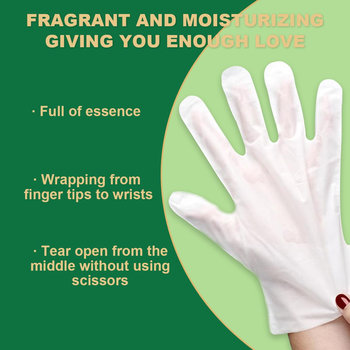 SULADEC Moisturizing Hand Mask with Shea Butter and Goat Milk, Hydrating Hand Masks for Dry Cracked Hands, Dry Skin Moisturizer