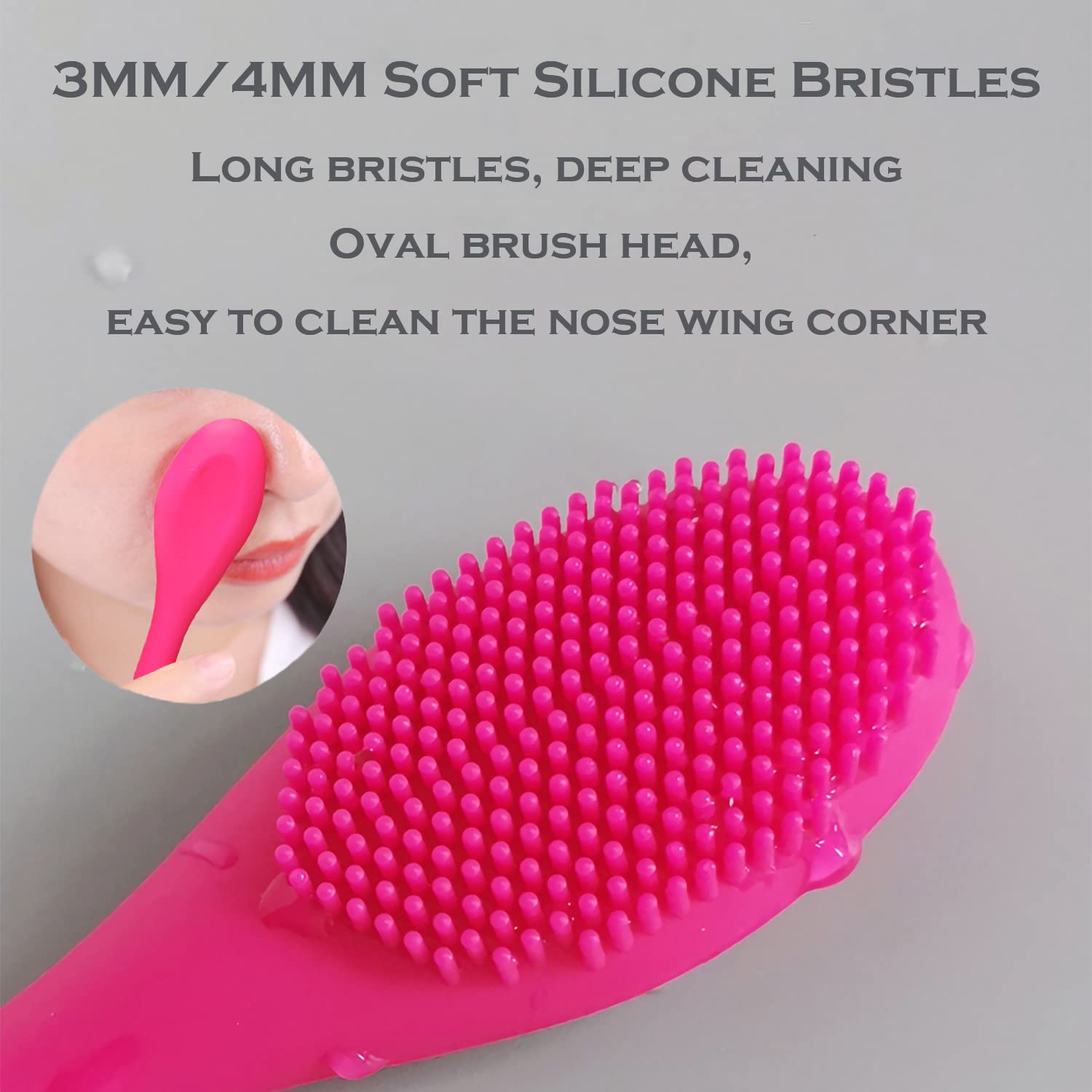 Rampula Silicone Facial Cleansing Brush Pores Cleaner,Remove Blackhead,Remove Acne,Face Massager,Applicator,Spatula,Mud Mask,Diy
