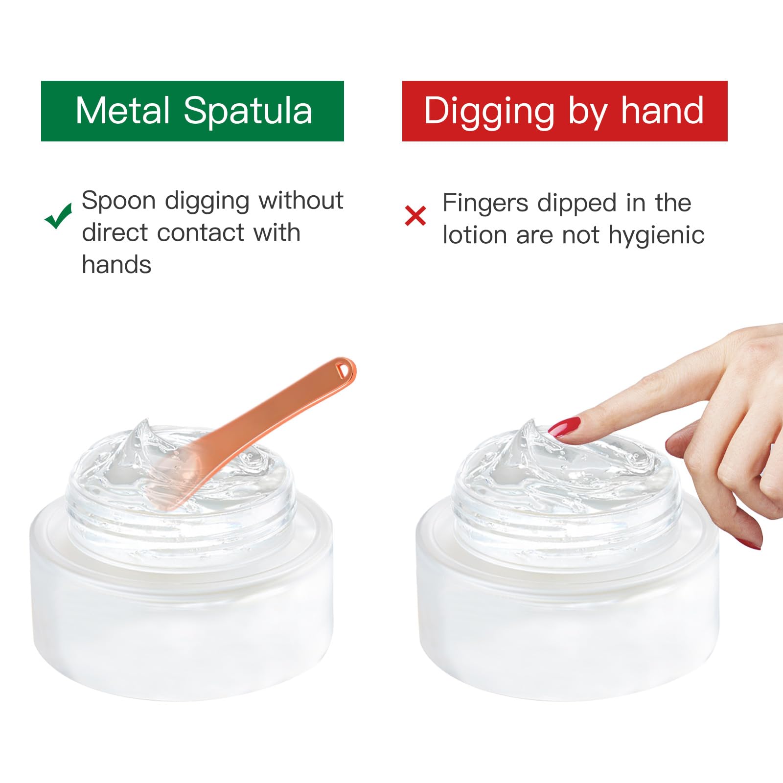 Tekson 6 Pieces Metal Cosmetic Skincare Spatula, Mini Mask Facial Reusable Scoop, Makeup Beauty Spoons For Cream, Lotions, Moist