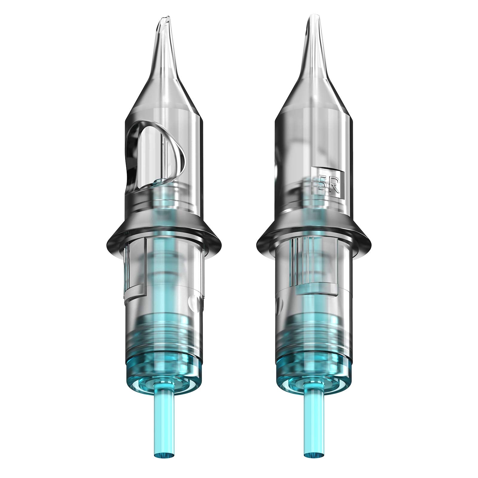 STIGMA Aquamarine Knight Tattoo Cartridges #10(1RL) 20Pcs Bugpin Disposable Tattoo Needle Cartridges with Membrane Round Liner E