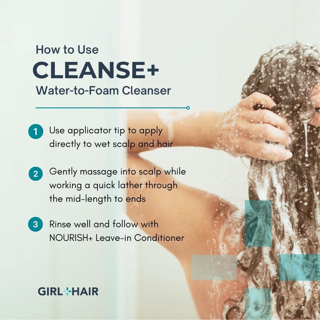 Girl+Hair Cleanse+ Moisturizing Shampoo | Restorative For Dry, Damaged Hair | Treat Dry, Itchy Scalp | With Shea Butter, Tea Tre