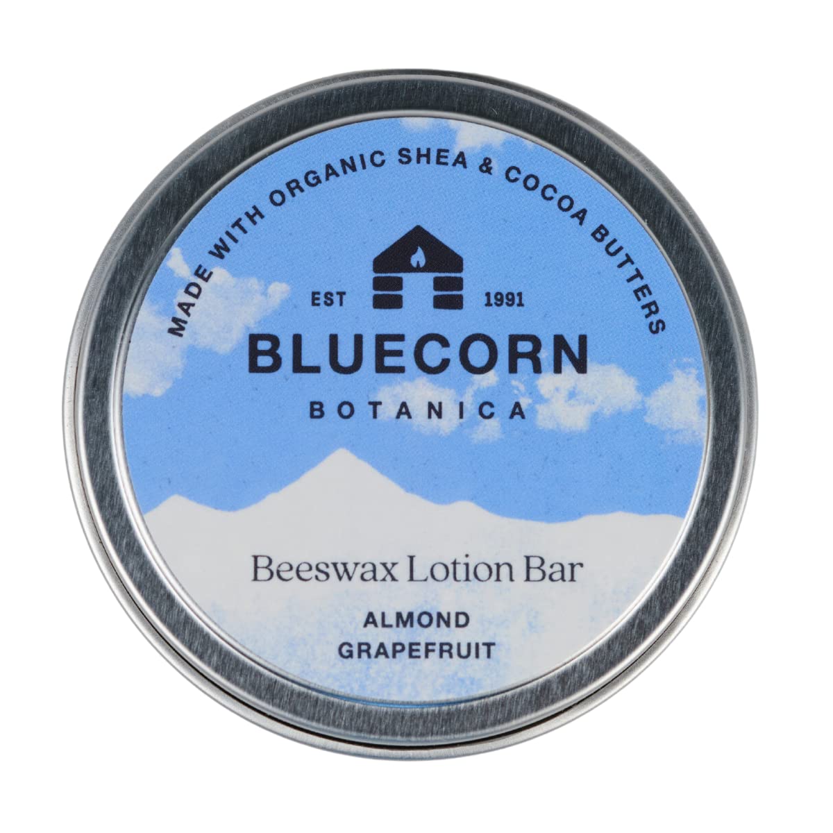 Bluecorn Beeswax Ultra-Moisturizing Lotion Bar. Almond Grapefruit Scent. Organic Shea Butter, Cocoa Butter, Vitamin E, Apricot O